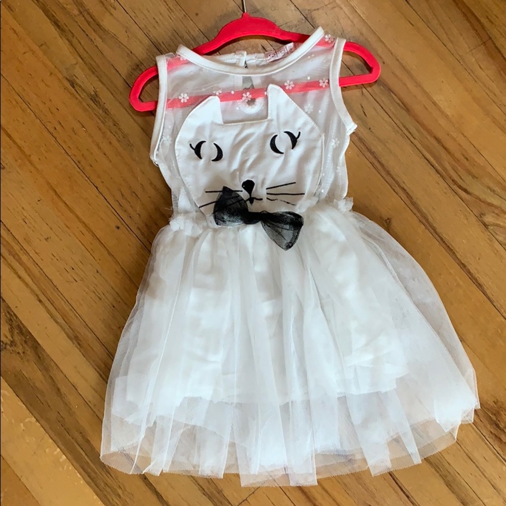 Brand new little girl kitty dress with bow! 🐱💕